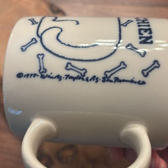 Vintage Mug 1978 Taylor and Ng Le Chien Tigre 10oz Coffee Blue San Francisco Ret - Picture 3 of 8